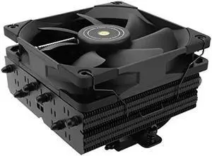 Thermalright SI-100 Black CPU Air Cooler, 6x6mm Heat Pipes, TL-E12B PWM Quiet Fan CPU Cooler with S-FDB V2.0 Bearing, AGHP 3.0 Technology, for AMD AM4 AM5/Intel 1150/1151/1200/1700/2066, PC Cooler