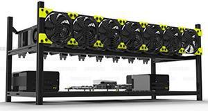 Veddha V3C 8-GPU Mining Case Aluminum Stackable Mining Rig Open Air Frame Case with Fan Mount - Ethereum(ETH,ETC)/ZCash(ZEC)/Monero(XMR)/Bitcoin(BTC)/Siacoin(SC)