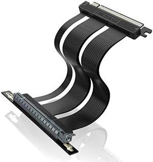 EZDIY-FAB PCI Express 4.0 16x Flexible Cable Extension Port Adapters for Graphics Card, High Speed PCIE Gen4 Riser Cable 90 Degrees-170mm
