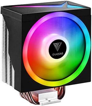 Zeus GAMDIAS CPU Air Cooler w/ 6 Heat Pipes & 120mm PWM Fan (Up to 180W TDP) for Intel LGA1700/1200/115X, AMD Ryzen AM5/AM4 w/ARGB LED Litghting