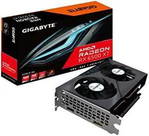 Gigabyte Radeon RX 6500 XT Eagle 4G Graphics Card, WINDFORCE 2X Cooling System, 4GB 64-bit GDDR6, GV-R65XTEAGLE-4GD Video Card