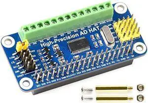 High-Precision AD HAT ADS1263 10-Channel 32-Bit ADC SPI Bus Low Noise Low Temperature Drift,for Raspberry Pi 4B/3B+/3B/2B/Zero/Zero W/Zero WH/2W and Jetson Nano High-Precision AD HAT ADS1263 10-Channel 32-Bit ADC SPI Bus Low Noise Low Temperature Drift,for Raspberry Pi 4B/3B+/3B/2B/Zero/Zero W/Zero WH/2W and Jetson Nano