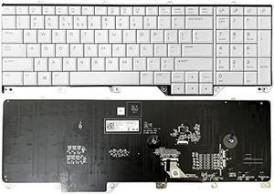 GinTai US Backlit Keyboard Laptop Replacement for Dell Alienware 17 R5 Area 51M 07NF7F RGB PK132F11B01 NSK-EYBBC (White)