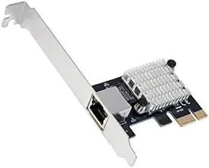 IO CREST 2.5 Gigabit Ethernet PCI Express PCI-E Network Interface Card 10/100/1000/25000 Mbps RJ45 LAN Intel I225 Chipset, Black (SY-PEX24076)