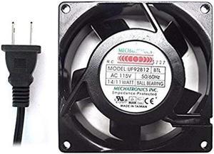 Mechatronics 120x120x38mm Low Speed AC fan w/36 inch Cord - (UF12A12-BTL)