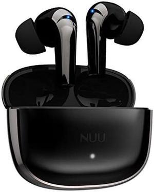 NUU Buds B | Hybrid Active Noise Cancelling Earbuds | Bluetooth 5.2 in Ear Headset | Triple mic Noise Reduction | IPX4 Sweat and Water Resistant | 9 Hours Playtime | Chrome Black