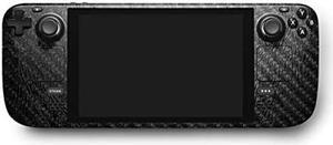 MightySkins Carbon Fiber Skin Compatible with Valve Steam Deck - Black Leather | Protective, Durable Textured Carbon Fiber Finish | Easy to Apply, Remove, and Change Styles | Made in The USA