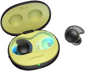 LG TONE Free True Wireless Bluetooth Sports Earbuds TF8 - with Uvnano Charging Case, IP67 Dust and Water Resistance, Black, Small