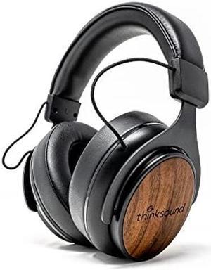 thinksound ov21 Wired Closed Back Headphones with Mic - Made with Sustainably Harvested Wood - Built for Music Enthusiasts, Audiophiles, Podcast Creators and Studio Professional