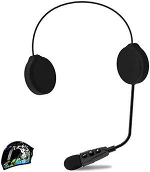 EJEAS E1+ Motorcycle Helmet Bluetooth Headset, Bluetooth 5.1 Helmet Speaker with Auto Answering Call and Noise Reduction Function, Motorcycle Helmet Headphone Can Connect 2 Mobile Phones