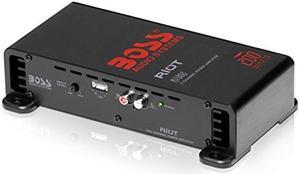 BOSS Audio Systems R1002 Riot Series Car Stereo Amplifier - 200 High Output, 2 Channel, Class A/B, 2/4 Ohm Stable, Low/High Level Inputs, Full Range, Use With Subwoofer