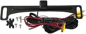 Voxx ACAM4 HD Wide Angle License Plate Mounted Backup Camera - Parking Lane Display Option - High Light Sensitivity for Nighttime Performance