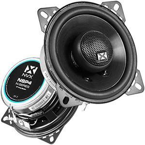 NVX NSP4 4" 200W Peak (100W) RMS N-Series 2-Way Coaxial Speakers with 3/4" Silk Dome Tweeters (Pair)