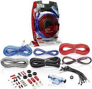 BOSS Audio Systems KIT10 4 Gauge Amplifier Installation Wiring Kit - A Car Helps You Make Connections and Brings Power to Your Radio, Subwoofers Speakers