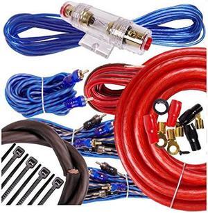 Complete 5 Channels 2500W Gravity 4 Gauge Amplifier Installation Wiring Kit Amp Pk1 4 Ga Red - for Installer and DIY Hobbyist - Perfect for Car/Truck/Motorcycle/Rv/ATV
