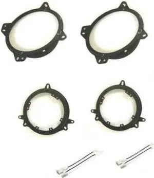 6x9" Front and 5.25"/6.5" Rear Door Speaker Install Bracket Mount Plates + Wire Harness Made for 2005-2018 Toyota Tacoma