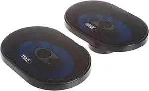 Pyle 6" x 8" Car Sound Speaker (Pair) - Upgraded Blue Poly Injection Cone 3-Way 360 Watts w/ Non-fatiguing Butyl Rubber Surround 70 - 20Khz Frequency Response 4 Ohm & 1" ASV Voice Coil - Pyle PL683BL