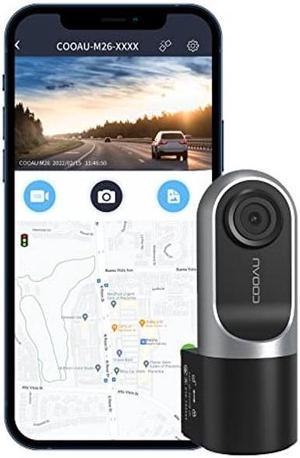 COOAU 2.5K Dual Dash Cam, Built-in GPS WiFi, 1440P Dash Cam Front and  Inside with Infrared Night Vision, Dash Camera for Cars with Parking  Mode,Loop Recording (D20S) 