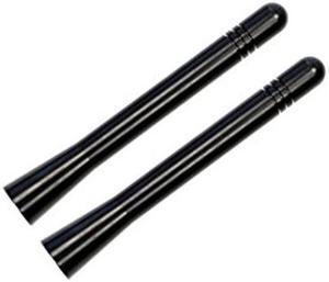 Made in USA - 4 Inch Black Aluminum Antenna is Compatible with Harley Davidson Touring Road King Custom FLHRS (1995-2012) - 2 Pack
