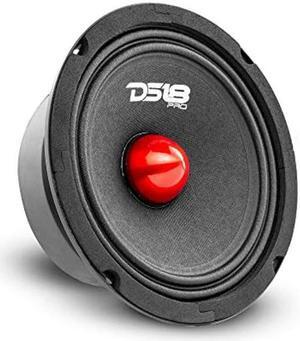 DS18 PRO-GM8.4B Loudspeaker - 8", Midrange, Red Aluminum Bullet, 580W Max, 4 Ohms,1.5" Kapton VC Premium Quality Audio Door Speakers for Car or Truck Stereo Sound System (1 Speaker)
