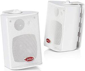 Boss Audio MR4.3W 200-Watt 3 Way Marine 4-Inch Enclosed System Speaker, White