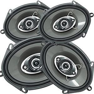 AUDIOTEK 4X K7 5x7 / 6x8 in 4-Way 380 Watts Coaxial Car Speakers CEA Rated 4 Ohm for Car, RV, ATV, Motorcyle (2 Pairs) (4 Speakers)