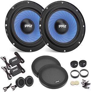 PyleUsa Two-Way Component Speaker System - One Pair 6.5'' Two-Way Component Kit, 360 Watts w/ 4 Ohm Impedance and 1'' High-Temperature ASV Voice Coil (Pair) - PL650CBL