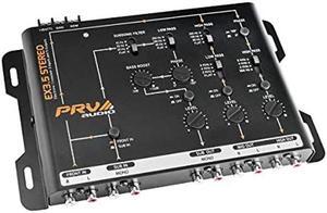 PRV AUDIO Crossover Car Audio EX3.5 Stereo 3 Way or 2 Way Electronic Crossover 9 Volts, 4 in 6 Out RCA Channels Car Sound Processor
