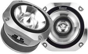 Timpano Super Tweeter 4 Inch TPT-ST25 Chrome, 8 Ohm, 900 Watts Max, 109 dB, 1.5 in Voice Coil, HIgh Sensitivity, Slim Profile Bullet Tweeters Speakers for Pro Audio (Pair)