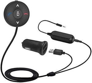 Besign Bluetooth 4.1 Car Kit for Handsfree Talking and Music Streaming, Wireless Audio Receiver with Dual Port USB Car Charger and Ground Loop Noise Isolator for Car with 3.5mm AUX Input Port