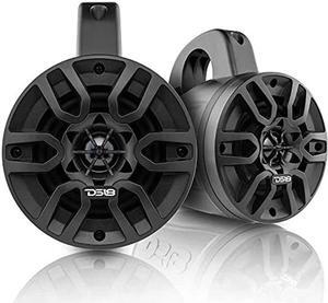 DS18 NXL-4TPBT/BK Black Marine Amplified Wakeboard Tower Speaker - 4", 2-Way, 150W Max, Bluetooth, 100% UV Stable, IPX5 Marine, 4 Ohms - for All Elements, UTV, ATV & Jeeps (2 Speakers)