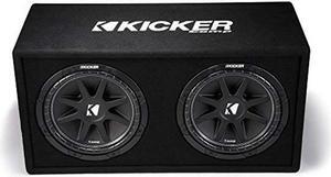 KICKER 43DC122 Comp Dual 12" Subwoofers in Vented Sub Box Enclosure, 2-Ohm