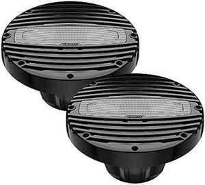 HERTZ HMX-8-LD 8" 4-Ohm Marine Coaxial Speakers - RGB LED Lights & Black Grilles (Pair)