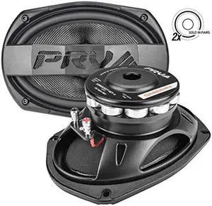 PRV AUDIO 2X 69MR500CF-NDY-4 6x9 Midrange Speaker 500 Watts 4 Ohm Carbon Fiber Neodymiun Water Resistant Pro Audio for Boat UTV 4-Wheeler Motorcycle (2 Speakers)