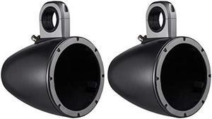 KICKER Pair 43KMTES8B Black Marine 8" Speaker Wakeboard Tower Enclosures KMTES8