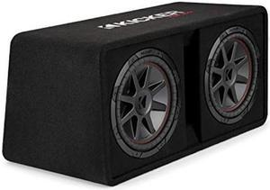 KICKER CompVR 12" (30cm) Dual subwoofers in Vented Box, 2-ohm, RoHS Compliant