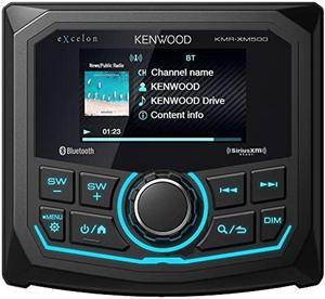 KENWOOD KMR-XM500 EXCELON Marine Guage Receiver Weatherproof, 2.7 Inch LCD, Built in Amplifer, Bluetooth, Digital Media MP3 Player, No CD Player, USB Port, AM/FM/Weather Band Tuner, Rear Camera Input