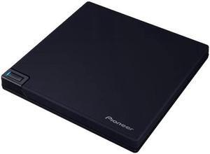 PIONEER External Blu-ray Drive BDR-XD08UMB-S Matte-Black Body USB 3.2 Gen1 (USB Type-C) / 2.0 Slim Portable BD/DVD/CD Writer high-Grade Rubber Coating