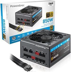  PowerSpec Fuente de alimentación de 650 W totalmente modular 80  Plus Gold Certified ATX PSU Active PFC SLI Crossfire Ready Gaming PC Power  Supplies, PSX 650GFM : Electrónica
