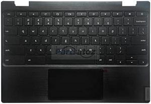 Rinbers Palmrest Upper Case with US Keyboard and Touchpad Assembly Replacement for Lenovo Chromebook 11 100e 2nd Gen 81MA 5CB0T79741 5CB1E09657 GLKR 5CB0Y57920 (NOT for 100e Gen 2 MTK Version)