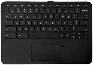 Rinbers Palmrest Upper Case with US Keyboard and Touchpad Assembly Replacement for HP Chromebook 11 G9 EE (Intel) M47382-001 (NOT for 11MK G9 EE)