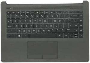 RenBang Tech Replacement for HP 240 245 246 G7 14-cm Laptop Upper Case Palmrest Touchpad with Keyboard Assembly L44060-001 M05460-001 Gray