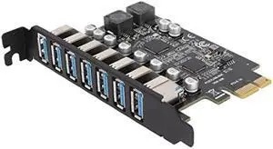 Sanpyl 7 Port PCIE Expansion Card, PCIE to USB3.2 Expansion Card 5Gbps High Speed Transmission PCIE USB Card Internal USB Hub Converter Extender Adapter Card Sanpyl 7 Port PCIE Expansion Card, PCIE to USB3.2 Expansion Card 5Gbps High Speed Transmission PCIE USB Card Internal USB Hub Converter Extender Adapter Card