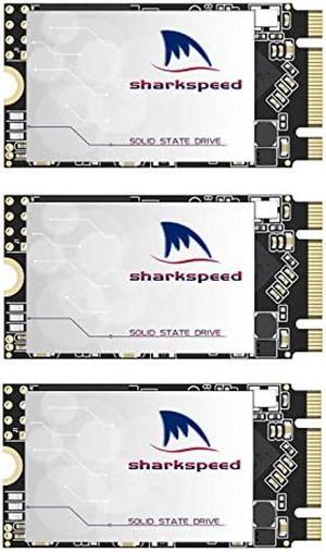 2242 NGFF 128GB M.2 SSD SHARKSPEED Plus Internal M2 SSD 3D NAND SATA III 6 Gb/s,Solid State Drive for Notebooks Desktop PC [M.2 2242 128GB(3Packs)]