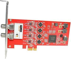 TBS(r)6704 ATSC/Clear QAM Quad Tuner PCIe Card for IPTV Server