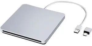 External DVD Drive, VersionTECH. DVD Player Portable External CD/DVD Drive for Laptop USB Type-C CD DVD +/-RW Drive Player CD ROM Burner Writer Compatible for Apple Mac MacBook iMac Laptop Desktop PC