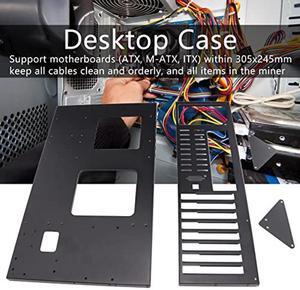 Vbestlife Computer ATX Open Motherboard Rack, Mining Rig Frame SECC Computer Case Open Air Miner Mining Frame Chassis Mining Machine Support 305x245mm Motherboards ATX M-ATX ITX