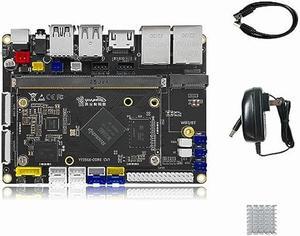 YY3568 Open-Source Developer Kit Rockchip RK3568 Soc Support Android11.0, Debian10.0 and OpenHarmony OS, 64-bit AI Mainboard for Face Recognition Prototyping (Starter Kit 2GB RAM)