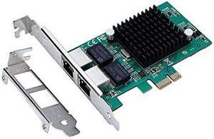 X-MEDIA XM-NA3821 PCI-E 2-Port Dual 10/100/1000Mbps Gigabit Ethernet PCI Express (PCIe x1) Server Network Card/Network Adapter, Intel 82575 Chipset, Windows 10 & Linux Supported