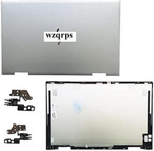 wzqrps Replacement Laptop LCD Cover Back Rear Top Lid with Hinges for HP Envy X360 15-ED 15M-ED 15T-ED 0023DX L93203-001 L93204-001 (Silver)